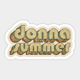 Donna Summer // Vintage Rainbow Typography Style // 70s Sticker